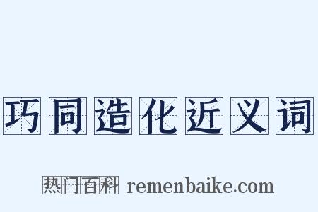 巧同造化近义词是什么意思的图片